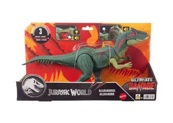 Jurassic World Rebirth Ultimate Damage Allosaurus Light Up Dinosaur Figure New
