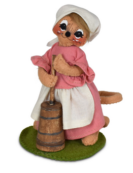 Annalee Dolls 2022 5in Colonial Butter Churning Mouse Plush New with Tag