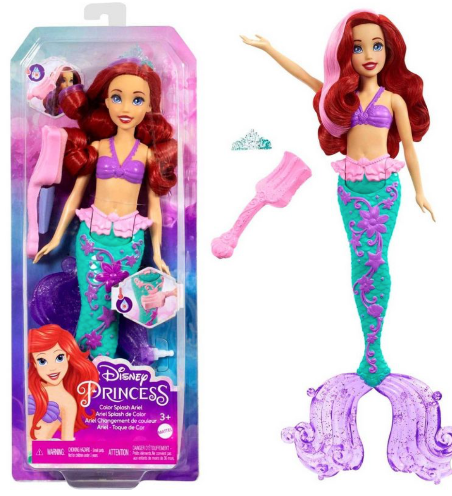 Disney Princess Ariel Mermaid Color Splash Doll New with Box