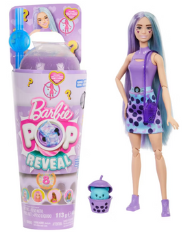Barbie 12.7" Pop Reveal Boba Series Doll Taro Milk Toy New with Box