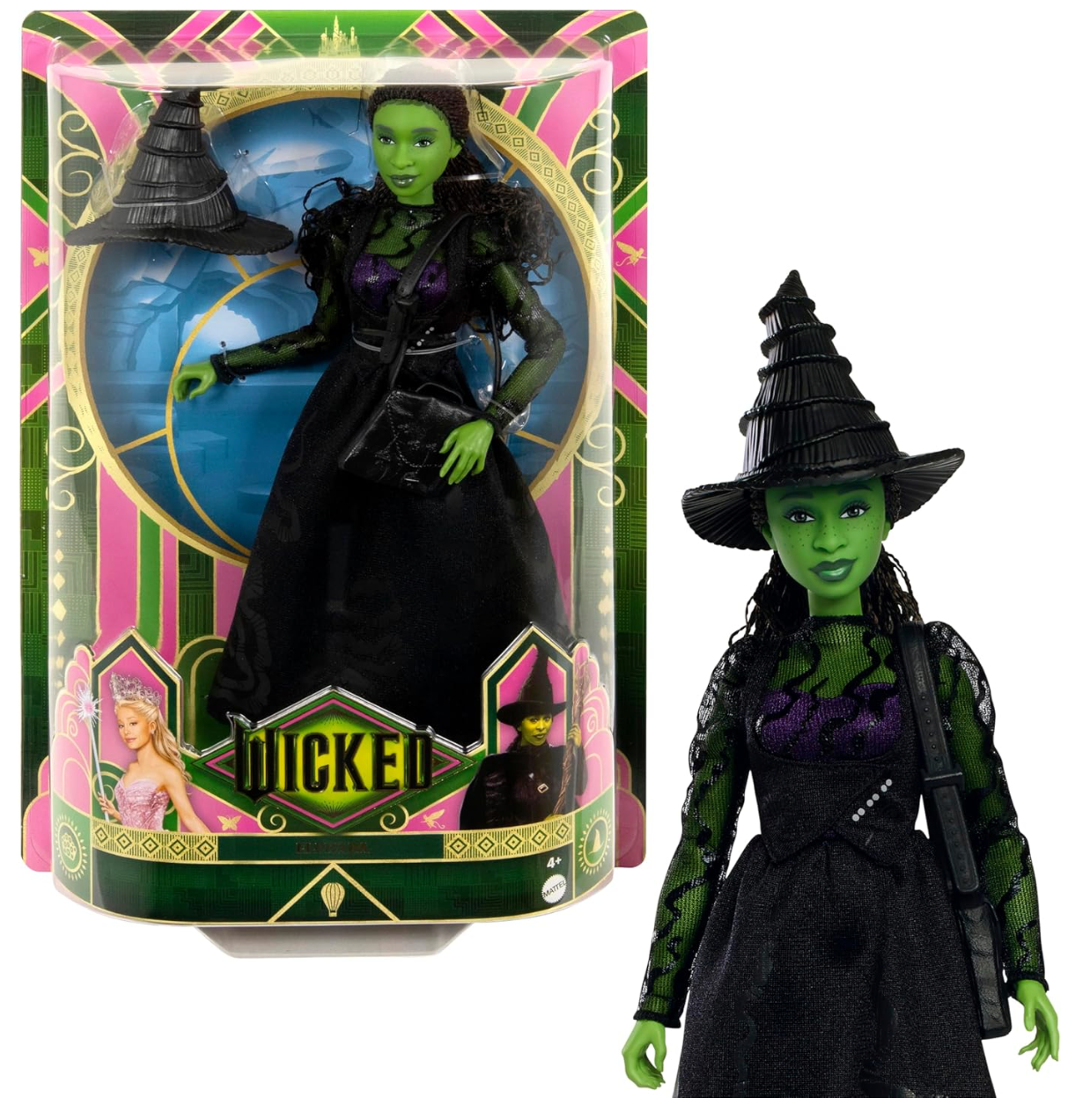 Mattel Universal Wicked Elphaba Fashion Doll & Accessories Toy New With Tag