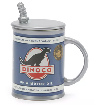 Disney Parks Dinoco Motor Oil Coffee Mug with Lid – Cars New With Tag