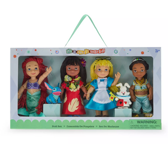 Disney It is a Small World Doll Set 5 1/2'' Ariel Alice Jasmine Lilo New