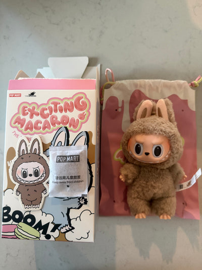 Pop Mart Labubu The Monsters Macaron Toffee Vinyl Face Plush Keychain USA New