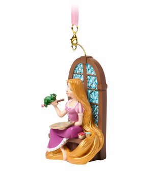 Disney Parks Rapunzel and Pascal Sketchbook Christmas Ornament New With Tag