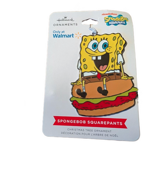 Hallmark Only at Walmart Spongebob Squarepants Metal Christmas Ornament New