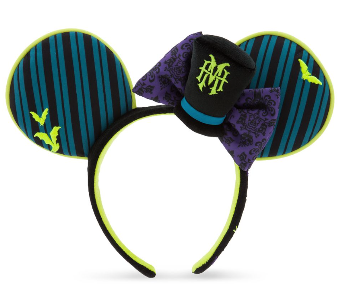 Disney Parks Minnie Ear Headband Haunted Mansion Glow In The Dark New With Tag