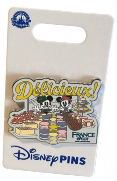 Disney Parks Epcot World Showcase France Delicieux! Desserts Pin New with Card