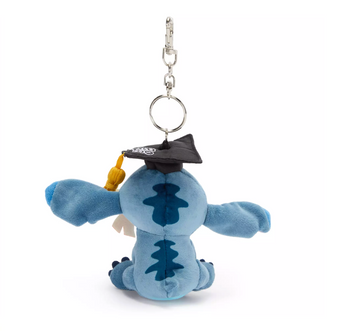 Disney Parks 2026 Stitch Graduation Mini Plush Keychain Bag Charm New with Tag