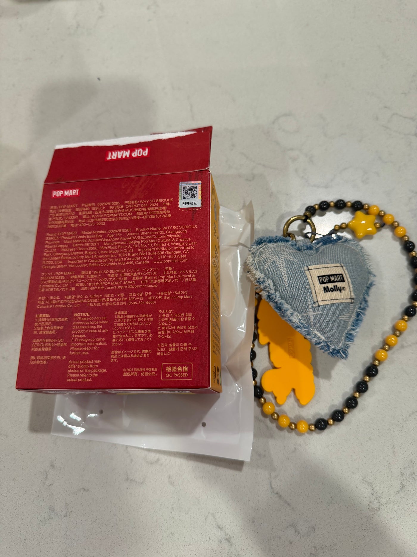 Pop Mart Labubu Why So Serious? Pendant Chain String Puppet Clown USA SELLER New