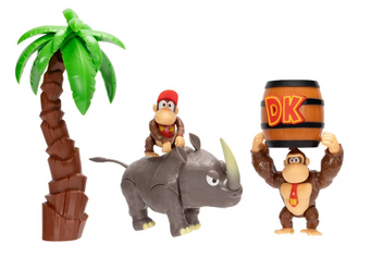 Nintendo 2.5" Donkey Kong Diorama Playset Toy New With Box