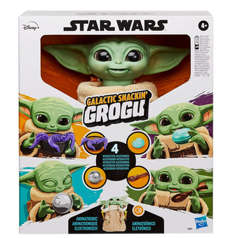 Disney Star Wars The Mandalorian Galactic Snackin Grogu Animatronic Sounds New