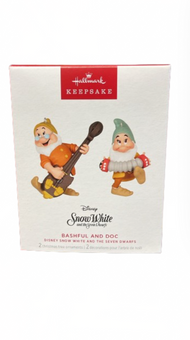 Hallmark 2024 Keepsake Snow White Bashful and Doc Christmas Ornament New w Box