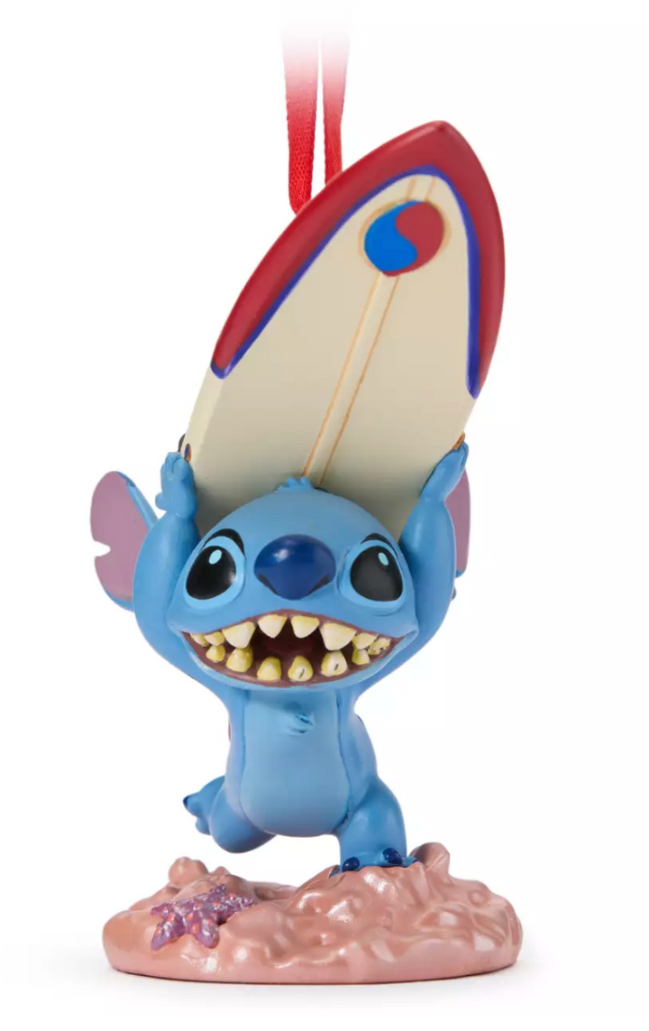 Disney Stitch with Surfboard Sketchbook Christmas Ornament Lilo