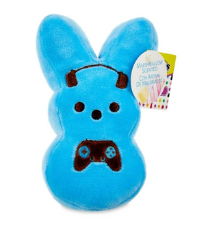 Peeps Peep 6" Plush Scented Marshmallow Bunny Blue Gamer New with Tag