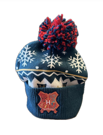 Universal Studios Harry Potter Christmas at Hogwarts Adult Pom Pom Beanie Hat