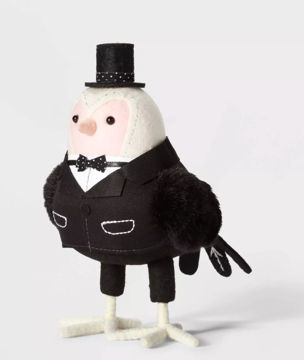 Target Featherly Friends Halloween Bootiful Tuxedo Bird Figurine New with Tag