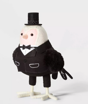Target Featherly Friends Halloween Bootiful Tuxedo Bird Figurine New with Tag