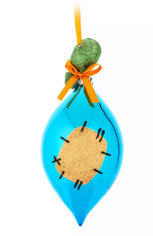 Disney Parks Goofy Glitter Glass Drop Christmas Ornament New with Tag