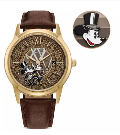 Disney Mickey Mouse ''Hidden Mickeys'' Disney100 Watch and Pin Box Citizen New