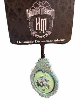 Disney Parks Haunted Mansion Plaque Christmas Ornament New with Tag