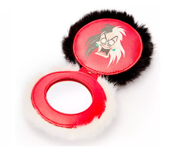 Disney Dalmatians Cruella De Vil Pom Pom Flair Compact Mirror Bag Charm New Tag
