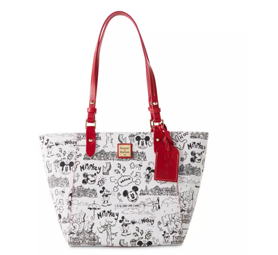 Disney Parks Mickey Sketch Art Dooney & Bourke Tote Bag New with Tag