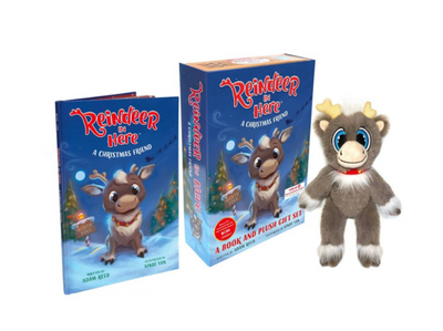 Reindeer in Here A Christmas Friend Book Plush Set Exclusive New with Tag