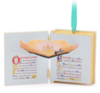 Disney Parks Musical Book Ornament Snow White Seven Dwarfs Storybook New w Tag