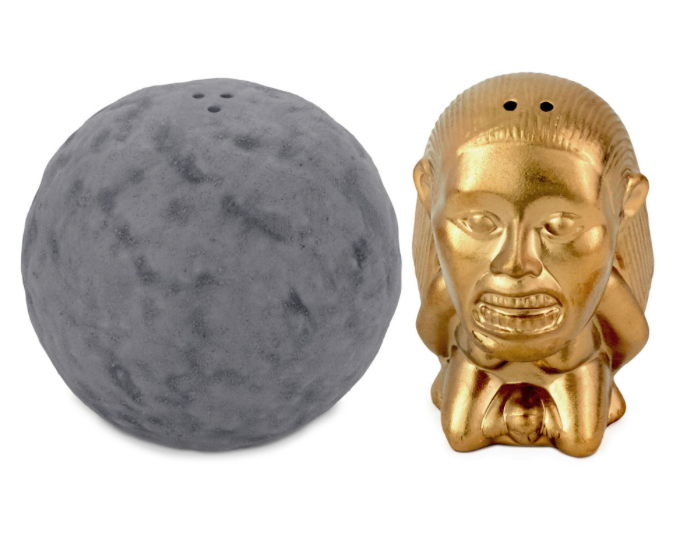 Hallmark Indiana Jones Boulder and Idol Salt and Pepper Shakers Set New With Tag