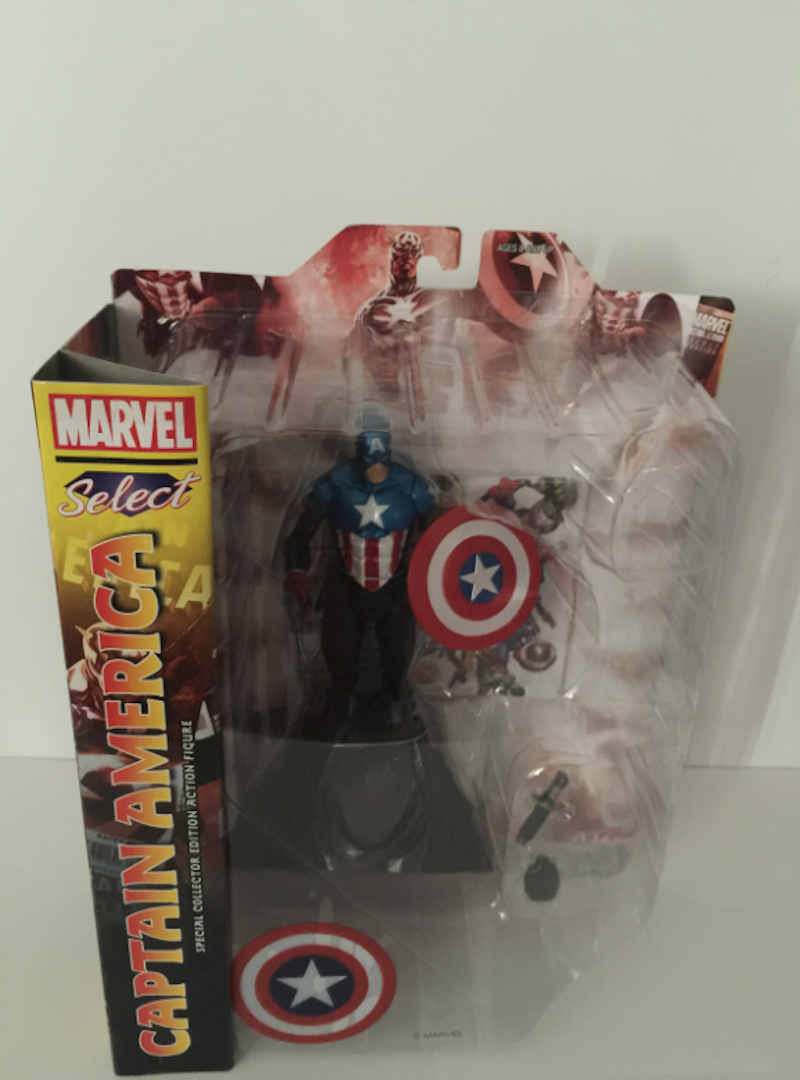 Disney Store Captain America Action Figure Marvel Select 7'' New With Box