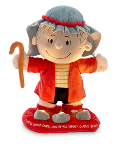 Hallmark Peanuts Linus in Shepherd Costume Plush W Sound Motion and Light New