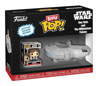 Funko Bitty POP! Rides Star Wars Han Solo Millennium Falcon Figures New with Box