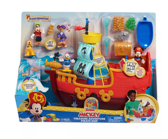 Disney Junior Mickey Mouse Funhouse Treasure Adventure Pirate Ship New with Box