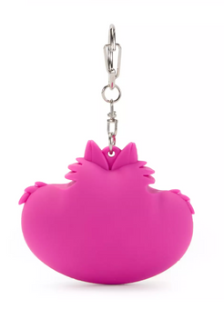 Disney Parks Cheshire Cat Keychain Alice in Wonderland Head Puffy Silicone New