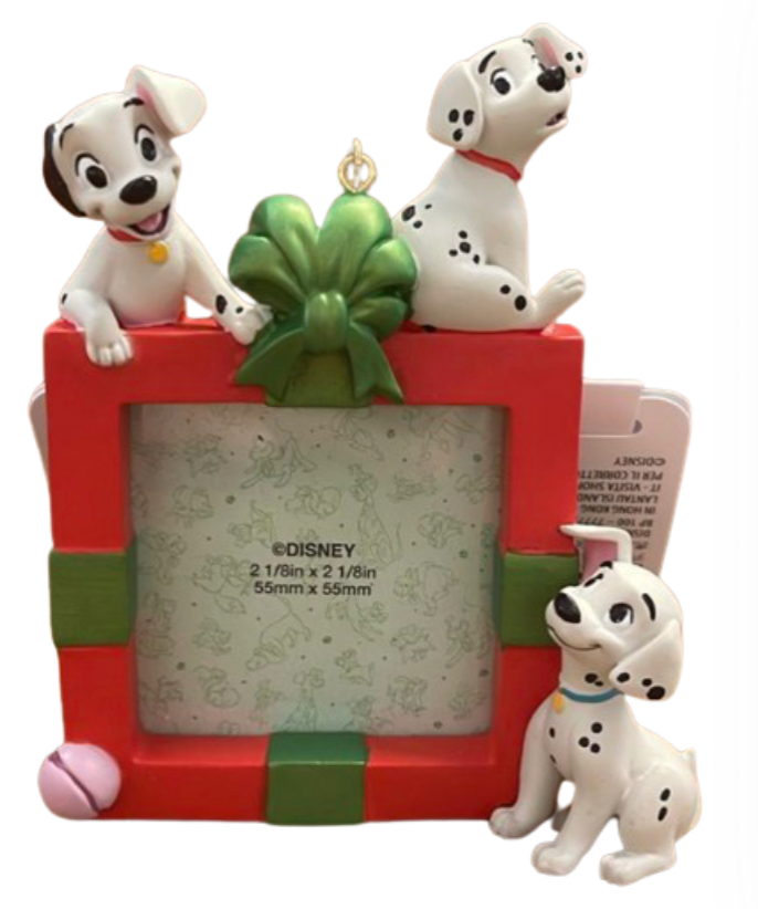 Disney Parks 101 Dalmatians Picture Frame Christmas Ornament New with Tag