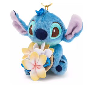 Disney Stitch Summertime Plush Keychain Bag Charm New with Tag