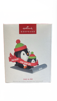 Hallmark 2025 Keepsake Dad & Me Penguins Sledding Christmas Ornament New w Box