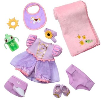 American Girl Disney Rapunzel Cuddle & Care Set with Bitty Baby Doll New w Box