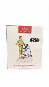 Hallmark 2024 Keepsake Star Wars C-3PO R2-D2 Peekbuster Christmas Ornament New