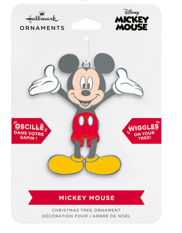 Hallmark Disney Mickey Moving Metal Christmas Ornament New with Card