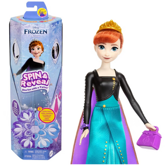 Disney Frozen Spin & Reveal Anna 12" Fashion Doll Red Hair Toy New With Box