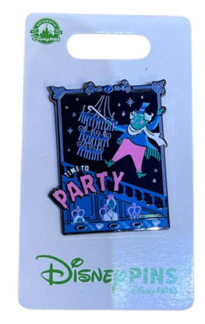 Disney Parks Haunted Mansion Time to Party Pin New with Card