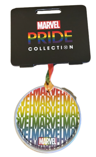 Disney Parks Marvel Pride Collection Strong Disc Christmas Ornament New with Tag