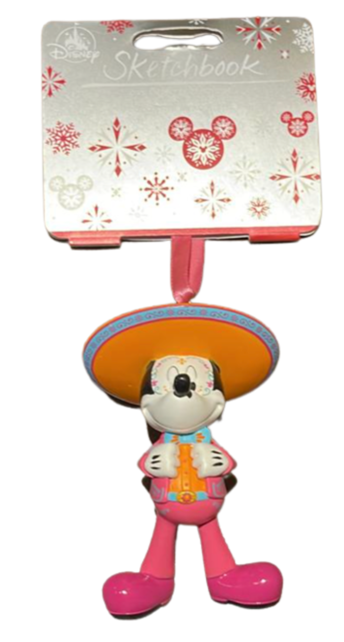 Disney Parks Epcot Mexico Mickey Mouse Sketchbook Christmas Ornament New W Tag
