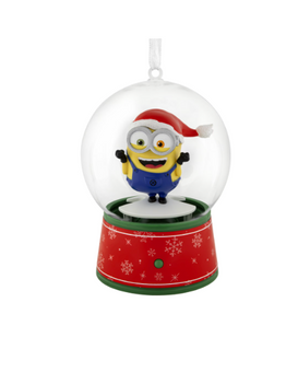 Hallmark Despicable Me Minions Christmas Musical Globe Ornament New with Box