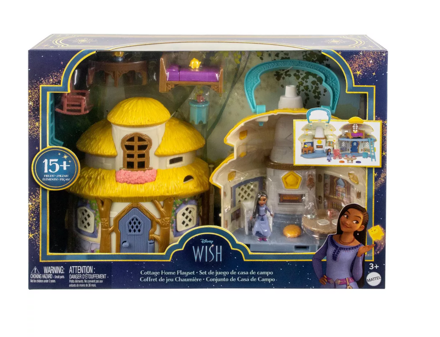 Disney 100 Wish Cottage Home Playset with Asha Star Figure Mini Doll New w Box