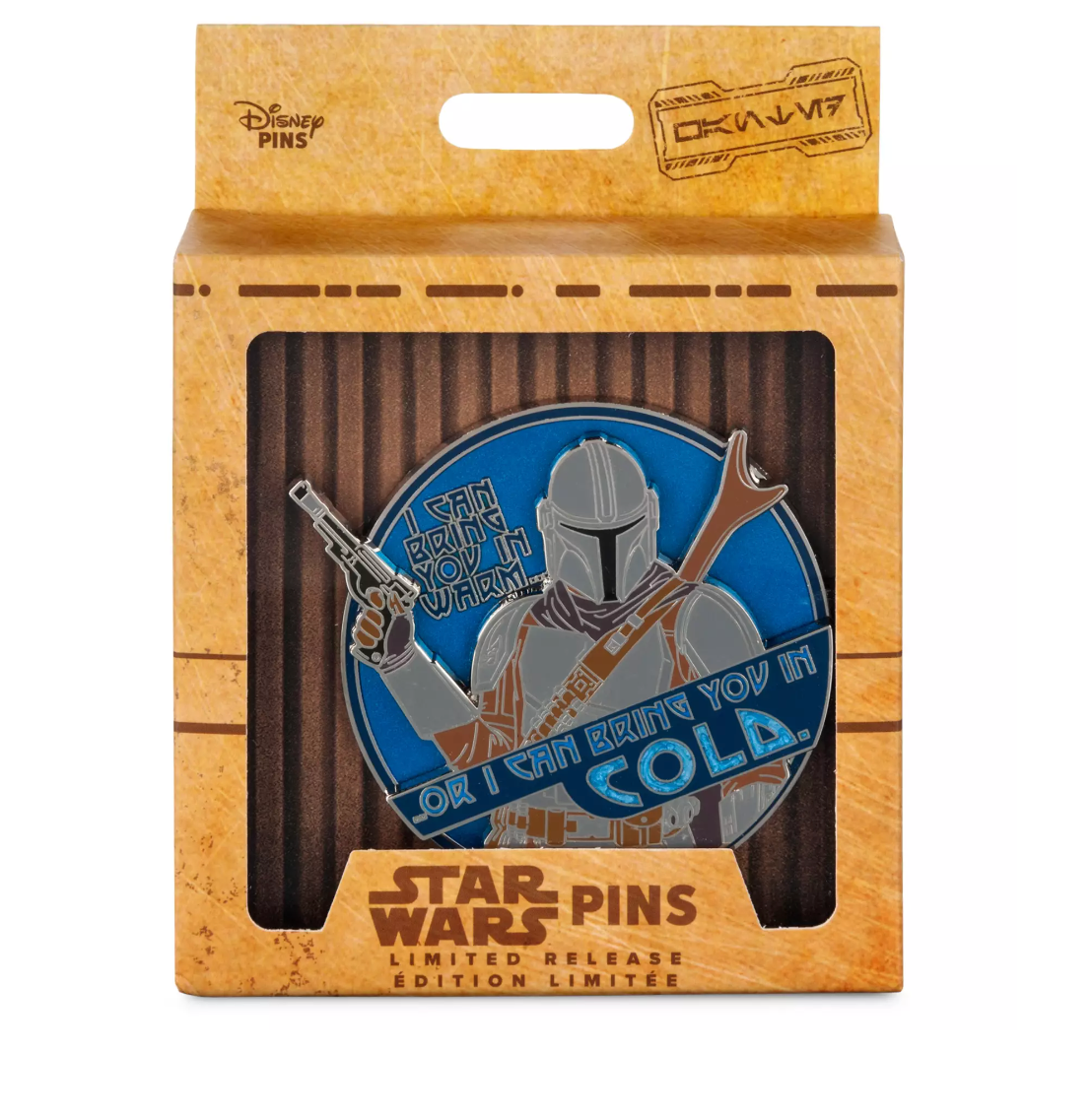 Disney Parks Star Wars The Mandalorian Din Djarin Mini Jumbo Pin New with Box