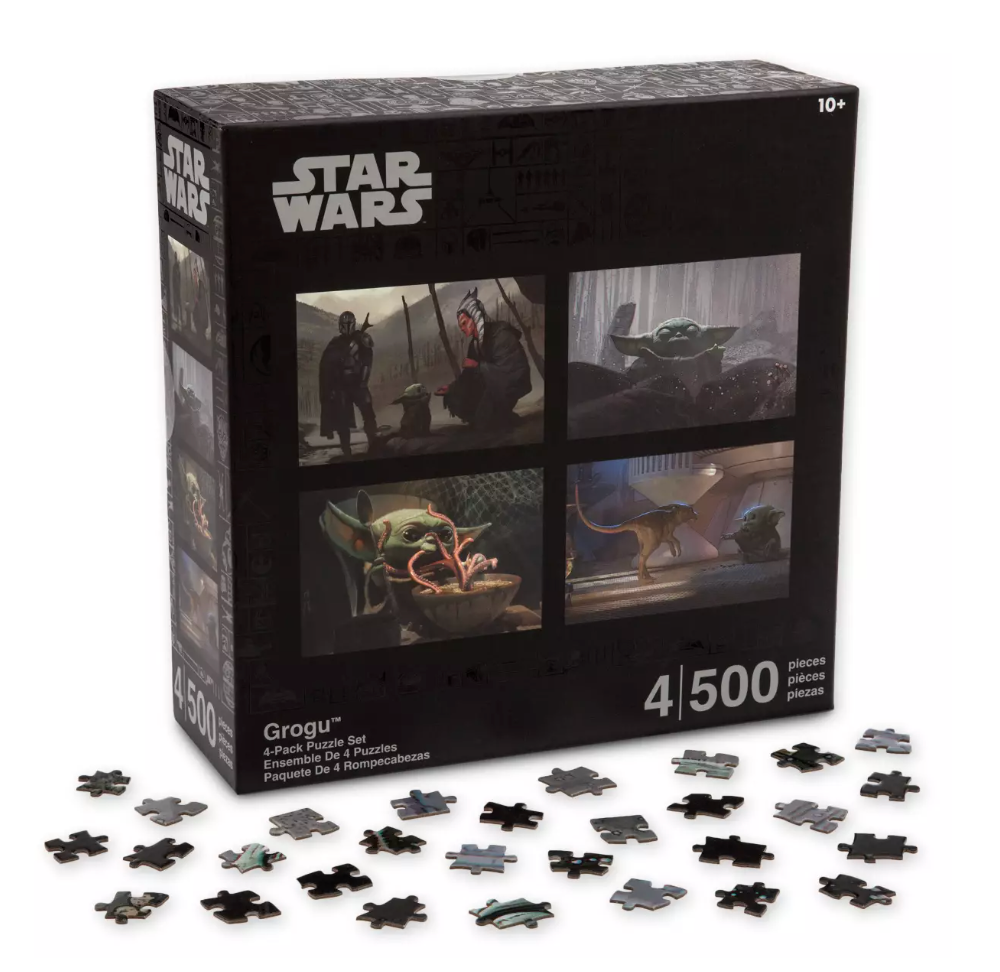 Disney Parks Star Wars The Mandalorian Grogu 4 Pack Puzzle Set New