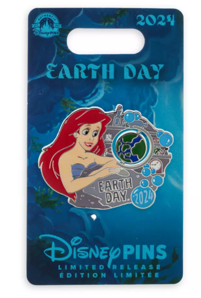 Disney Parks Ariel Earth Day 2024 Spinner Pin The Little Mermaid New with Card